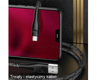 USAMS Kabel pleciony U41 microUSB 2m 2A czerwony Fast Charge - 1569037 - zdjęcie 3